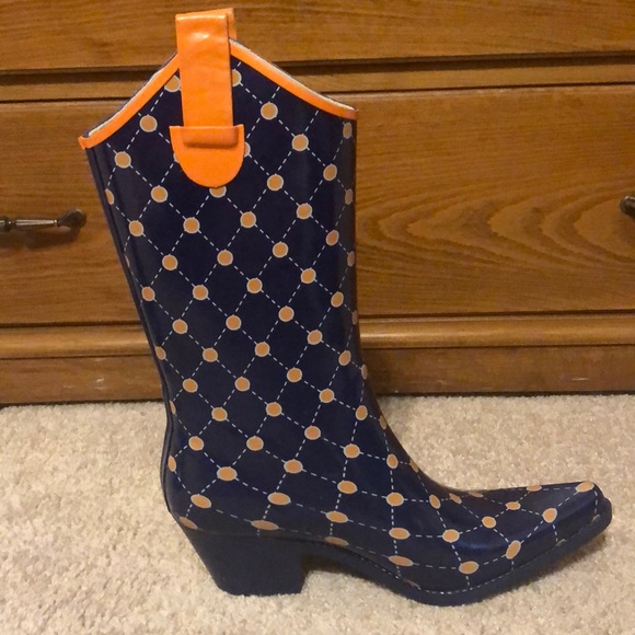 Blue & orange Stadium Stomper Rain Boots - Picture 3 of 4